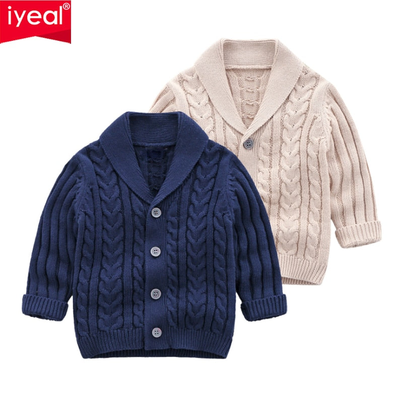 IYEAL Jungen Strickjacke Mode Kinder Mantel Casual Frühling Baby Schule Outfits Kinder Pullover Säuglingskleidung Oberbekleidung 0-24M