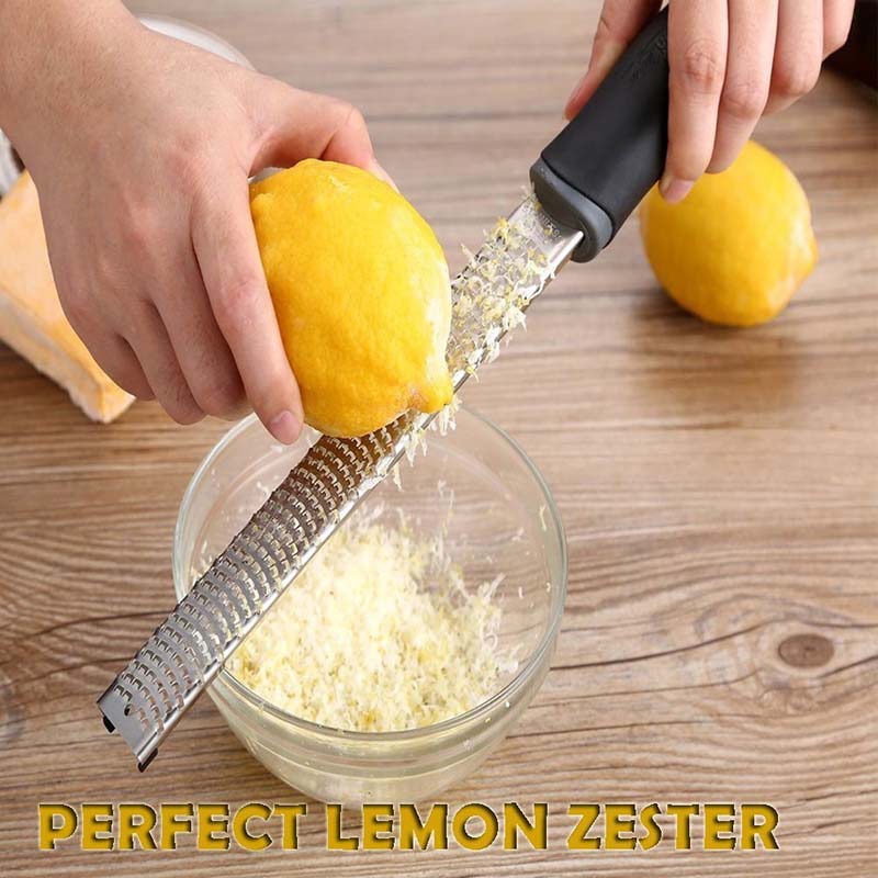 TEENRA 1Pcs Stainless Steel Lemon Zester Cheese Garter Garlic Ginger Nutmeg Garter Zester Vegetable Fruit Tools