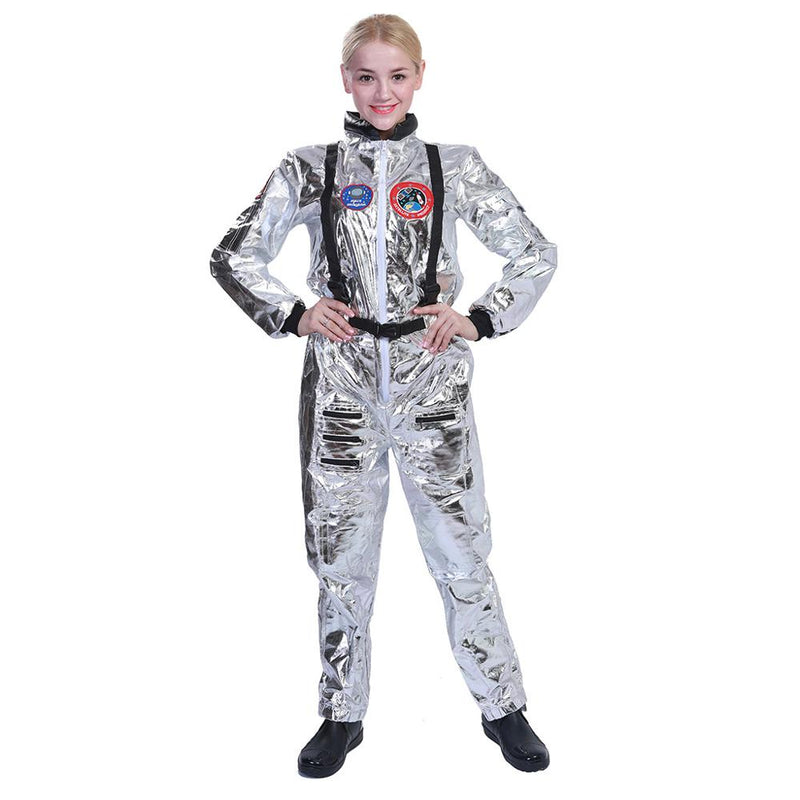 Men Astronaut Alien Spaceman Cosplay Helmet Carnival Adult Women Pilots Outfits Halloween Costume Group Family Matching Clothes