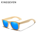 KINGSEVEN Handmade Bamboo Sunglasses Men Retro Vintage Wood Sun Glasses Women Polarized Mirror Coating Lenses Eyewear Case