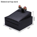 Black PU Leather Jewellery Ring Earrings Stand Holder Set Jewelry Pendant Necklace Chain Chokers Display Bust Bangle Organzier