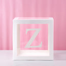 Staraise Transparent Letter A-Z Box Custom Baby Name Balloon Box Girl Boy Baby Shower Decorations Baby 1st Birthday Party Decor