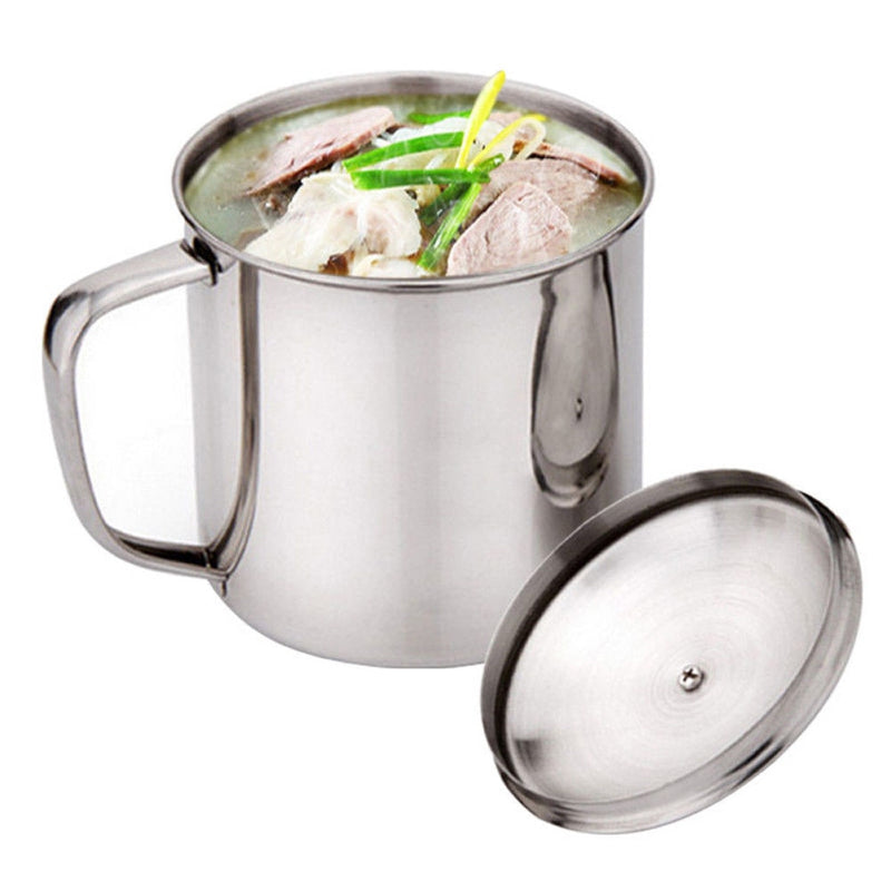 Stainless Steel Travel Camping Mug Beer Whiskey Coffee Tea Handle Cup Kitchen Noodle Cups Bar Drinking Tools Accessory