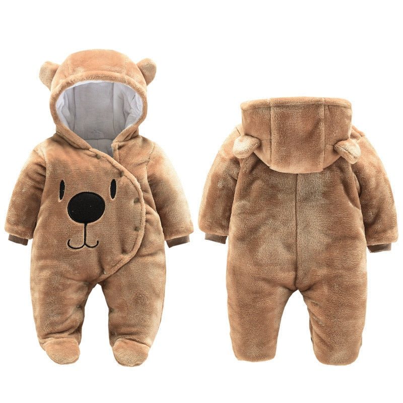 Newborn Baby Girl Clothes 0-3 months Winter Thick Warm Baby Footies Cotton Infant Kid&