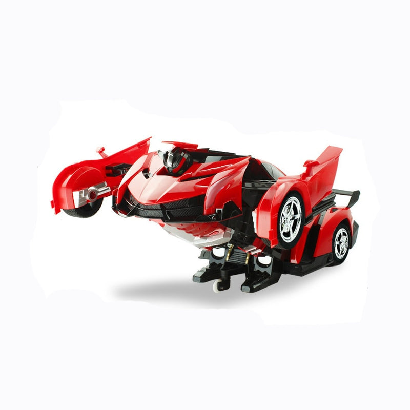 2 en 1 RC coche deportivo coche transformación Robots modelos Control remoto deformación coche RC juguete de lucha niños regalo de cumpleaños