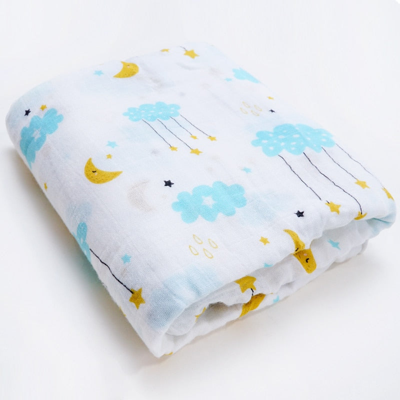 Muslinlife Cotton Bamboo Baby Receiving Blanket Soft Newborn Baby Blanket Bath Towel Infant Muslin Swaddle Wrap Baby Accessories