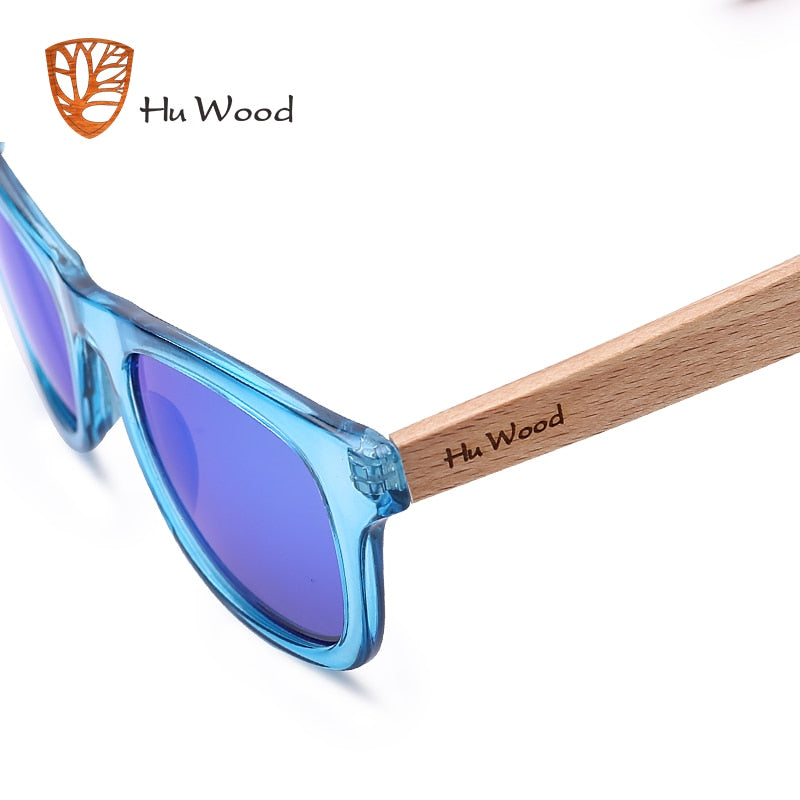 Hu Wood Polarisierte Kindersonnenbrille für Jungen und Mädchen mit recyceltem Rahmen und Bügeln aus Buchenholz | 4 bis 8 Jahre