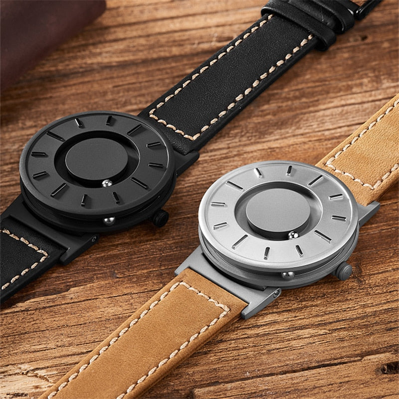 EUTOUR Rome, relojes con esfera digital, marca de lujo para hombre, reloj de cuarzo informal a la moda, relojes de pulsera sencillos con correa de cuero y lona para hombre