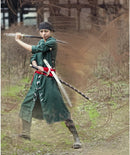 5 STÜCKE Japanischer Anime Roronoa Zoro Cosplay Kostüm Comic Halloween Cosplay Robe Full Set Perücke und Halstuch versandkostenfrei