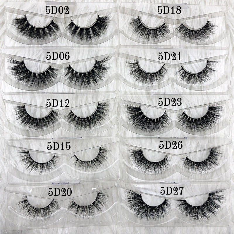 Wholesale Free UPS 50 pairs Mikiwi Eyelashes 3D 5D  Mink Lashes Handmade Dramatic Lashes 80 styles custom logo label lashes