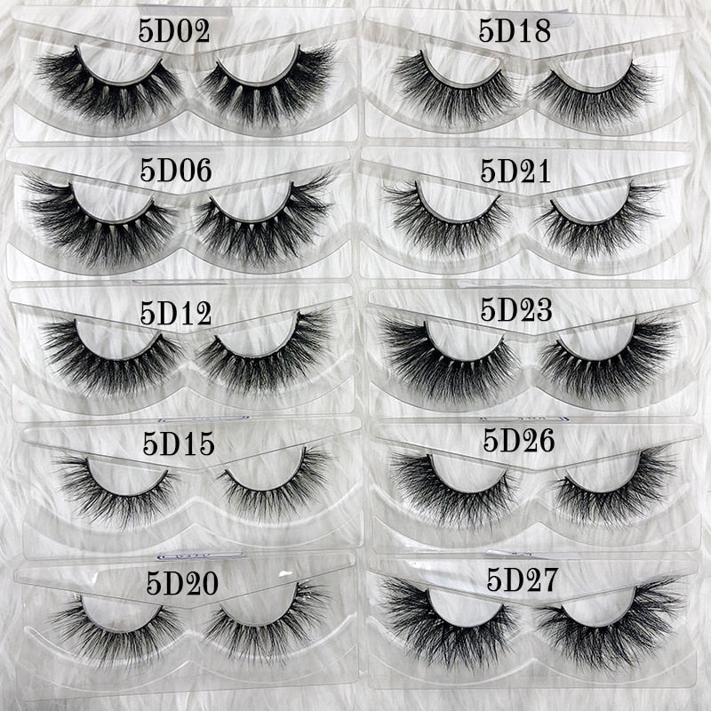 Wholesale 10/20/30/40/50/100 pairs/lot  5D Mink Lashes Handmade Dramatic Lashes 40 styles 3D mink lashes