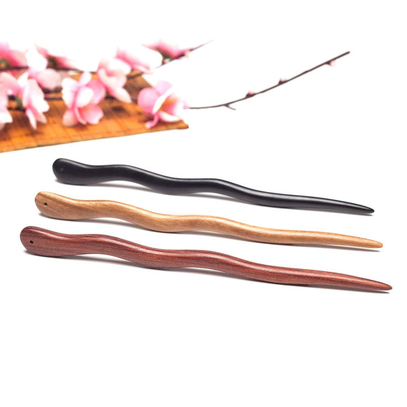 Japanische Haarschmuck-Ornamente für Frauen Traditionelle Holzstäbchen-Stifte DIY-Kopfschmuck Lässige Haarnadeln für den Alltag
