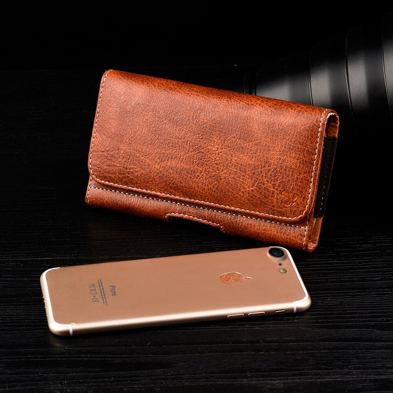 Universal Leather Phone Case Belt clip carrying waist bag for samsung galaxy note 8 s8 s9 plus s10 lite A7 A8 2018 pouch case