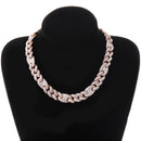 TOPGRILLZ 16mm Miami New Box Clasp Cuban Link Chain Gold Silver Color Necklace Iced Out Cubic Zirconia Bling Hip hop Jewelry