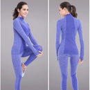 New Brand Tracksuit Thermal Underwear Women Winter Fast Dry High Elastic Long Underwear Heat Pack Women Warm Two Piece Set
