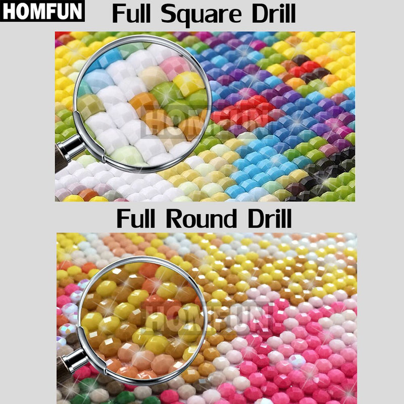 HOMFUN Full Square/Round Drill 5D DIY Diamond Painting &quot;Note landscape&quot; 3D Embroidery Cross Stitch 5D Home Decor Gift A17474