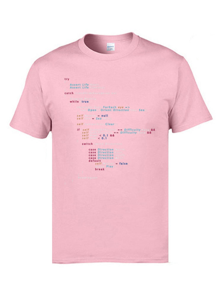 Colored Code Programming JS Men T Shirts Senior IT Engineer SCJP Programmer 100% Cotton Tee Shirts Keyboardman Workday