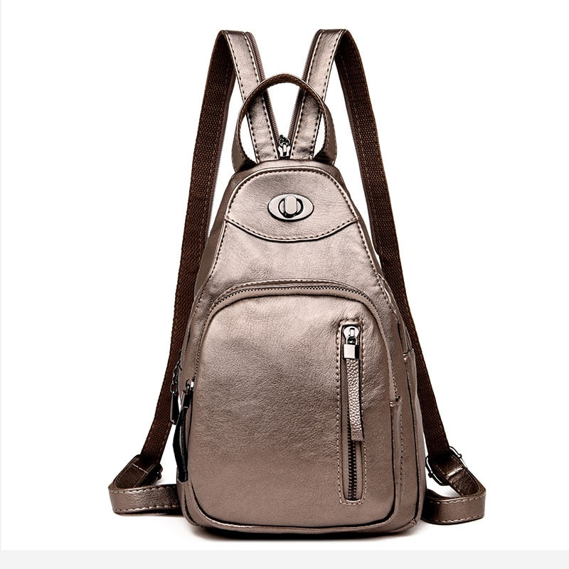 Women Fashion Backpacks Shoulder School Bags for Teenage Girls Preppy Style Sackpack PU Leather Rucksack Female Knapsack