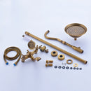 Grifo mezclador de ducha de lluvia de lujo en la pared Juego de ducha de baño Lluvia 8 "Cabeza de ducha de latón Grifo mezclador de ducha con ducha de mano