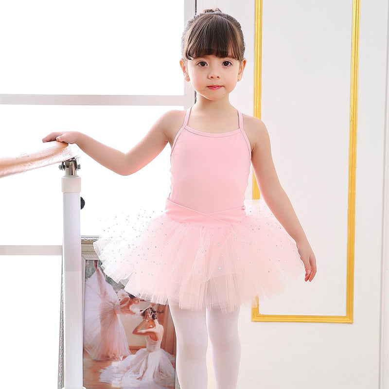 Nuevo mono de ballet, trajes de baile para niñas, leotardo para niños, tutú, bailarina, ropa de Ballet brillante para niñas