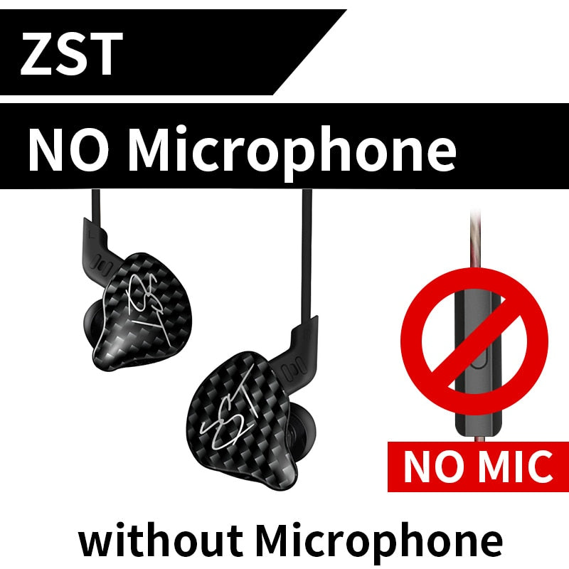 KZ ZST Auriculares Bluetooth 1DD + 1BA Driver Dynamic &amp; Armature in Ear Monitores Aislamiento de ruido HiFi Música Deportes Auriculares Auriculares