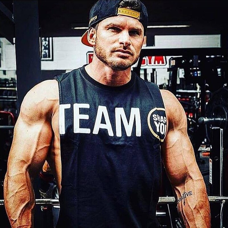 Mens gyms Fitness Bodybuilding cotton Tank Tops Stringer Singlet Vest Clothes sleeveless shirts muscle male Summer undershirt