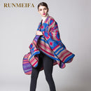 [RUNMEIFA] Damen Winter Batwing Quasten Umhang Poncho Cape Schal Schal PonchoDecke Pashmina 6 Farben 130*150cm