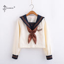 Japanese School Uniforms Anime COS Sailor Suit Jk Uniforms College Middle School Uniform For Girls Students Light Yellow Costume