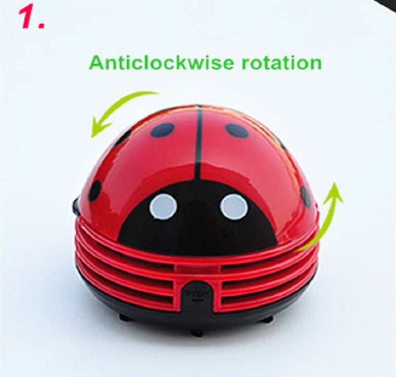Mini aspiradora de mesa de centro de escritorio Ladybug, colector de polvo para oficina en casa