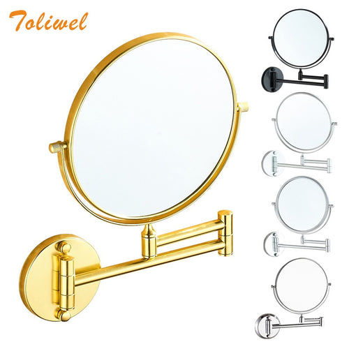 8" Round Magnifying Mirror Double Side 3x to 1x  Bathroom Make Up Mirror Wall Mount 3D71921