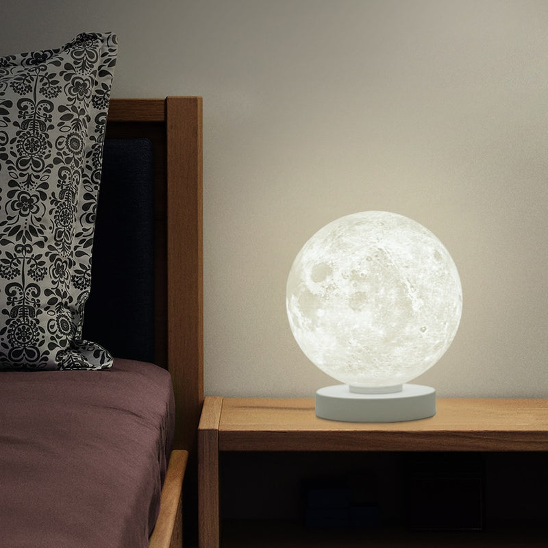 Lámpara de Luna inteligente impresa en 3D, lámpara de escritorio LED, Alexa, asistente de Google, WiFi, Control de voz, luz Lunar colorida, luz de mesa creativa