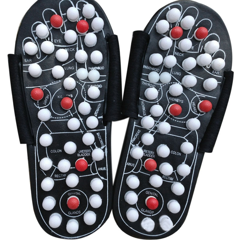 1pair New Arrival Shoe Sandal Reflex Massage Slippers Acupuncture Foot Healthy Massager Shoe Ball barbed