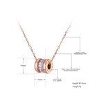 Lokaer Classic Cubic Zirconia Circle Chokers Necklaces Roman Numerals Gold Color Stainless Steel Female Pendant Jewelry N19023