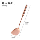 1PCS Cookware Stainless Steel Rose Gold Kitchen Utensils High-grade Kitchen Tool Functional Serving Spoon Soup Ladle Spatula