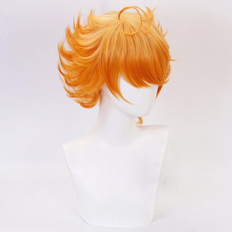Emma Cosplay Wig Anime Yakusoku no Neverland The Promised Neverland 63194 Orange Heat Resistant Synthetic Hair Wigs + Wig Cap