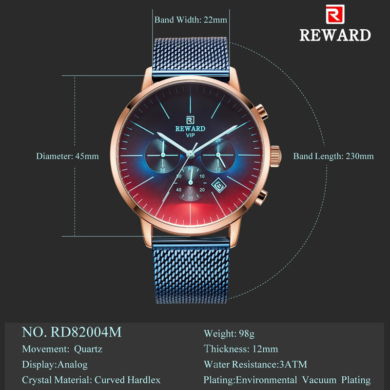 2022 nuevo reloj de cristal brillante de Color a la moda para hombre, cronógrafo de marca de lujo, reloj de negocios de acero inoxidable para hombre, reloj de pulsera para hombre