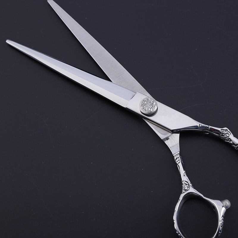 Passen Sie professionelle JP 440c Stahl 7 '' &amp; 6 '' Pflaumengriff geschnittene Haarschere Friseurschere Schminkschere Friseurschere an