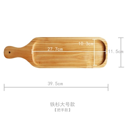 Plato de postres de madera de estilo japonés, tablas de cortar de frutas creativas naturales ecológicas, bandejas para servir comida sin pintura, platos de Sushi, vajilla