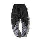 Hip Hop Joggers Men Korean Style Streetwear Techwear Pants Men Modis Casual Cargo Pants Fashion Spliced Black Kpop Trousers