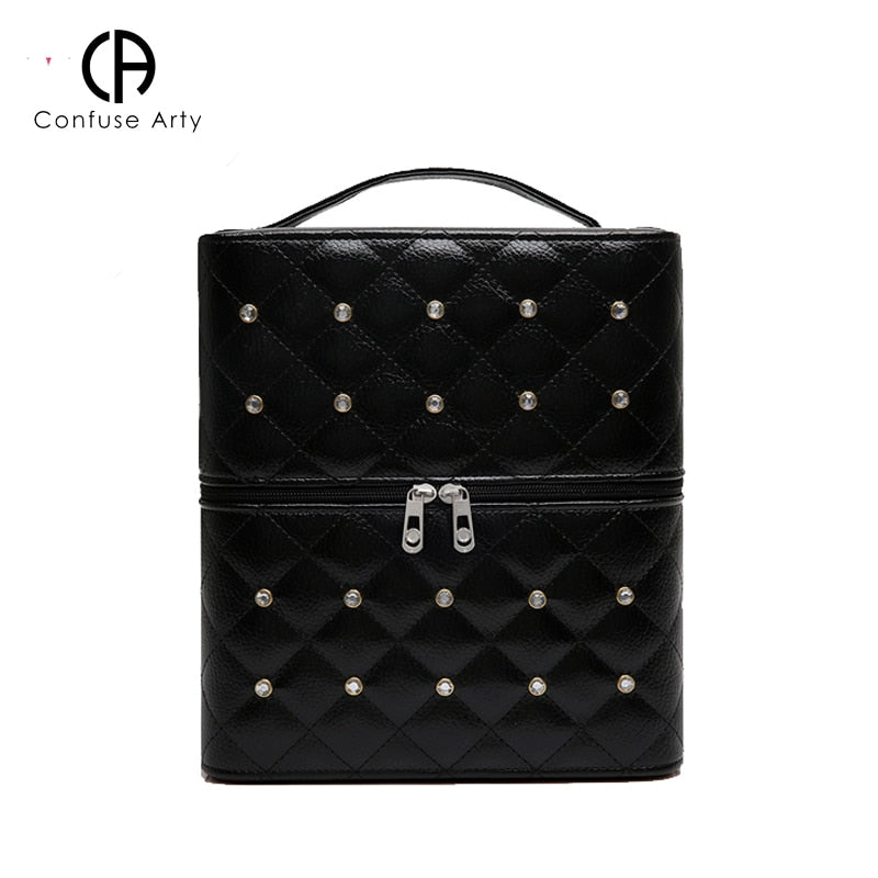 Makeup Bag High Quality Lovely Cosmetic Box Women casual Folding Layers Professional Travel Storage Case Large Capacity Suitcase