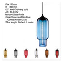 Nordische moderne bunte Glasschalen-Pendelleuchten E27 Loft-Hängelampen für Küche, Wohnzimmer, Schlafzimmer, Restaurant, Hotelhalle