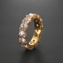 UWIN 1 Row CZ Ring Full Bling Iced Out Wedding Zircon Hollow Luxury Engagement Fashion Jewelry Gift