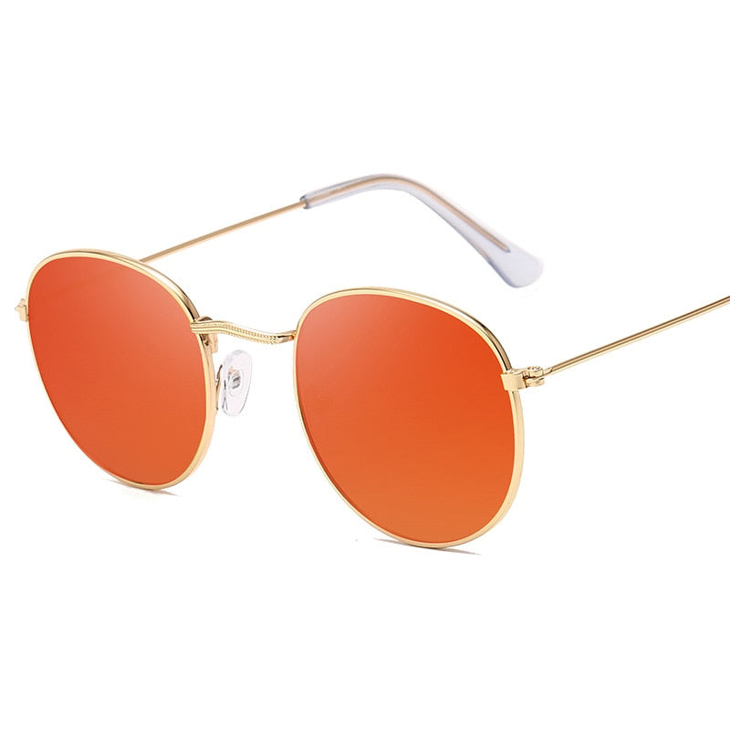 Gafas de sol LeonLion clásicas de aleación redonda para mujer, gafas de sol de diseñador de marca, gafas de sol con montura pequeña, gafas de sol de Metal Vintage para mujer