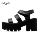 Sandalias de gladiador Gdgydh para mujer, tacones de plataforma, correa de tobillo con lazo de gancho, zapatos informales para mujer, estilo romano, novedad de verano 2022, triangulación de envíos