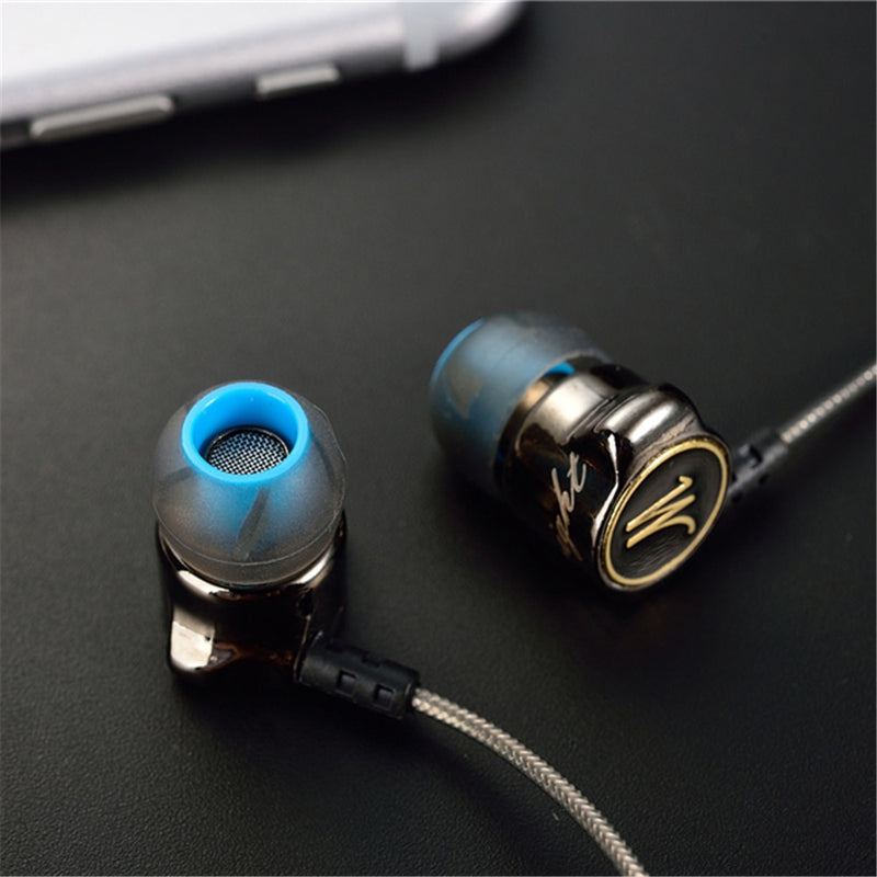 Earphones QKZ DM7 Special Edition Gold Plated Housing Headset Noise Isolating HD HiFi Earphone auriculares fone de ouvido