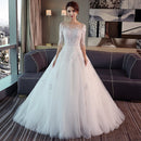 New Fashion Classic Wedding Dress 2022 New Lace Three Quarter Sleeve O-Neck Elegant Plus size Vestido De Noiva Korean Bride Gown