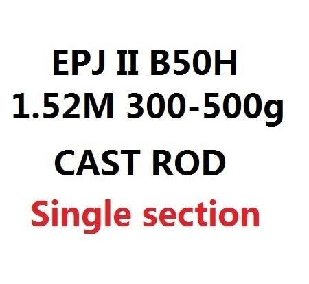 ECOODA EPJ II Full Fuji Parts Single Section 1.6m/1.68m/1.52m Spinn-/Wurfrute Corss Carbon Bootsrute Jiggingrute