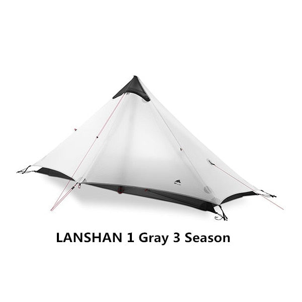 LanShan 2 3F UL GEAR 2 Person 1 Person Outdoor Ultralight Camping Tent 3 Season 4 Season Professional 15D Silnylon Rodless Tent