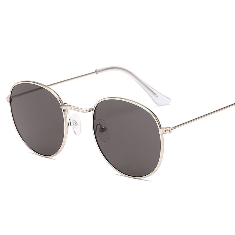 Gafas de sol LeonLion clásicas de aleación redonda para mujer, gafas de sol de diseñador de marca, gafas de sol con montura pequeña, gafas de sol de Metal Vintage para mujer