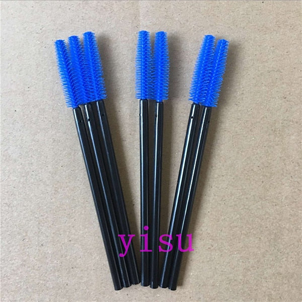 200 pcs/lot Silicone Eyelashes Brushes Mix Colors Disposable Mascara Wands Lashes Makeup Brushes For Eyelash Extension